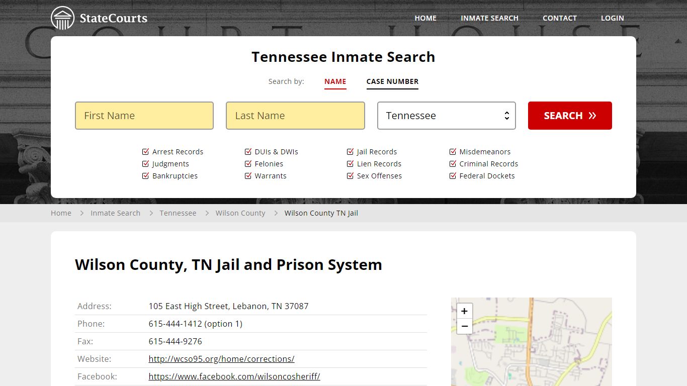 Wilson County TN Jail Inmate Records Search, Tennessee - StateCourts